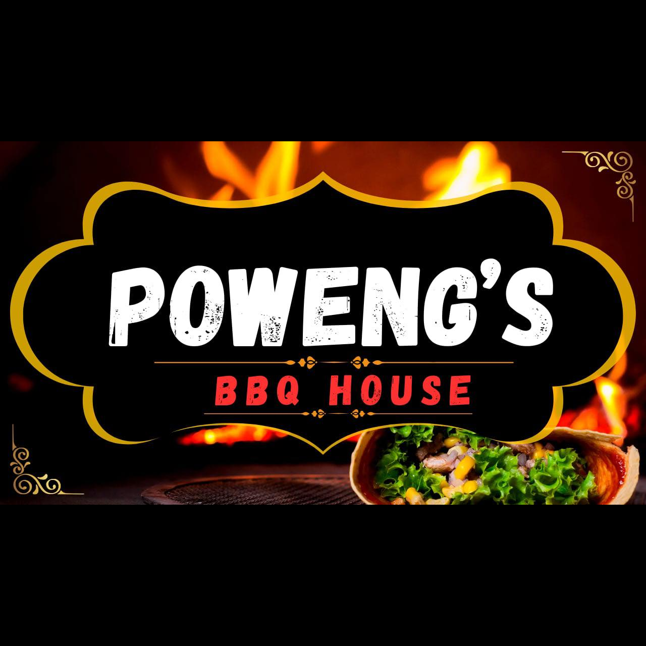 Poweng's BBQ House logo